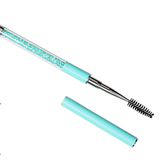 Щітка для вій з камінням у футлярі, колір Бірюзовий