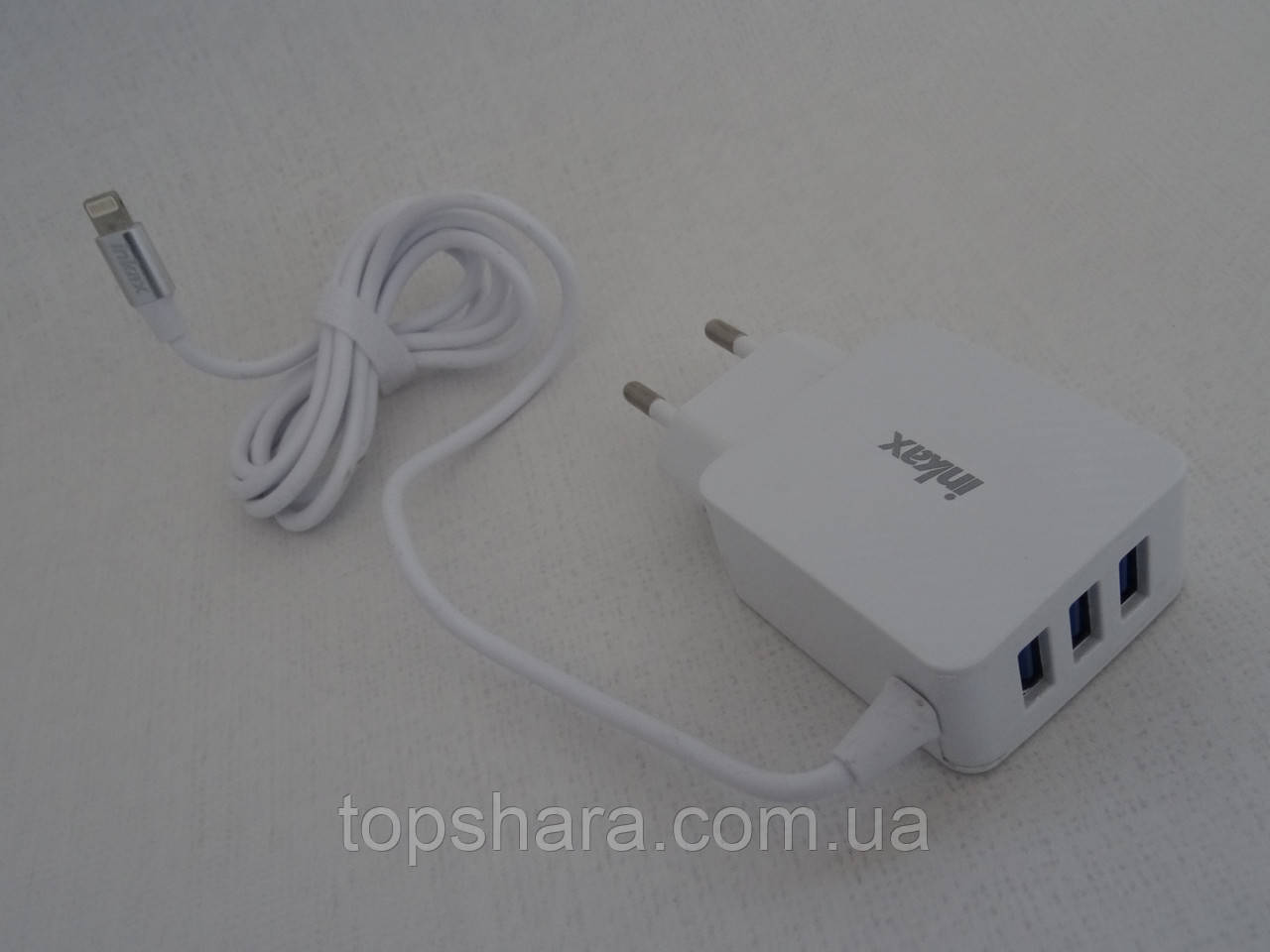 Зарядний пристрій INKAX CD-50 IP (3.1 A 3USB-порти)
