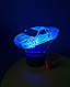 3d-світильник Феррарі, Ferrari, 3д-нічник, кілька підсвічувань (батарейка+220В), фото 6