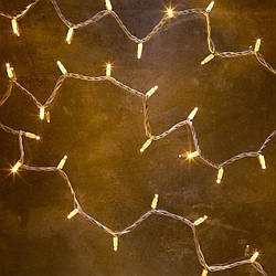 Світлодіодна Гірлянда вулична Нитка, Промінь LedGO 10 м 100 LED / IP65 Premium, провід білий, асортимент