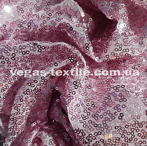 Паєткова тканина на сітці Рожевий