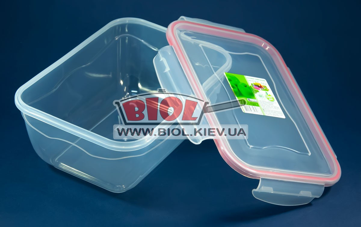 Контейнер 2,3 л Fresh Box прямокутний 234х170х100мм пластиковий з кришкою з затискачами Ал-Пластик