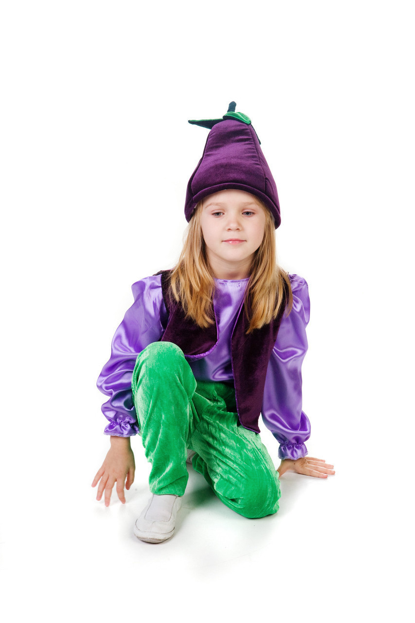 Дитячий карнавальний костюм для хлопчика «Баклажан» 110-120 см, фіолетовий