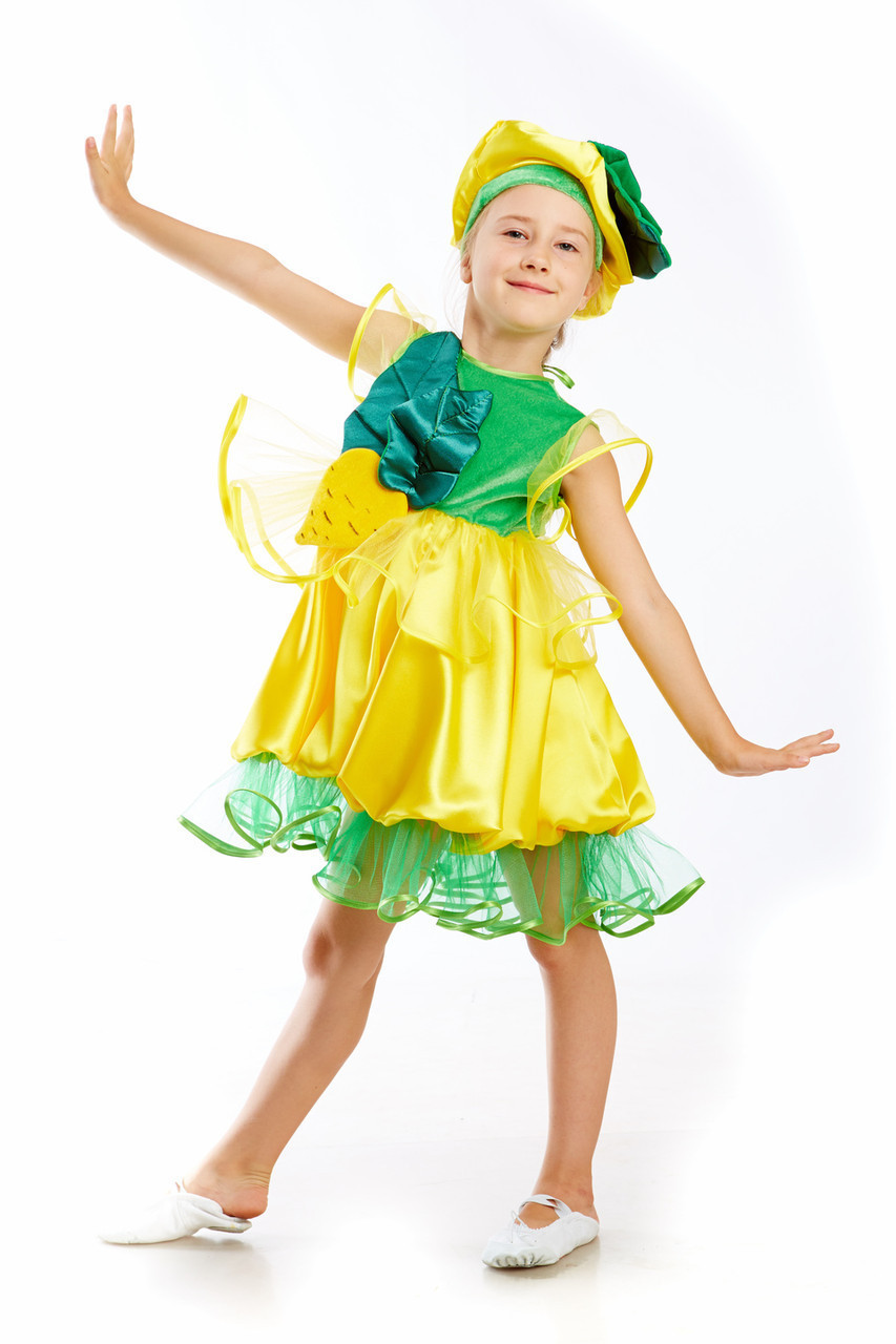 Дитячий карнавальний костюм для дівчинки «Ріпка» 110-120 см, жовтий