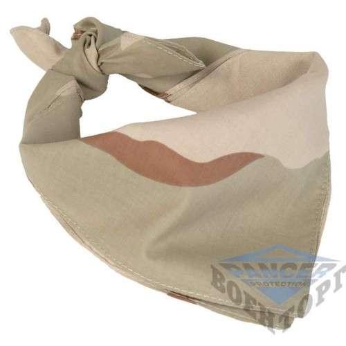 Бандана-шарф камуфляж 3-цветный пустынный 53,5х53,5 (100% хлопок) - фото 2 - id-p1057924886