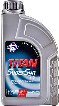 Моторна олива TITAN Supersyn FE SAE 0W-30, 1л Високий ступінь захисту двигуна автомобіля при холодному запуску 5