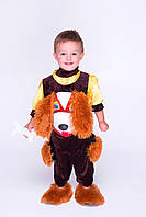 Дитячий карнавальний костюм для малюка Собачка «Гав» 100-110 см, коричневий