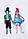 Дитячий карнавальний костюм для дівчинки Трояндочка «Тролі» 115-125 см, блакитний, фото 3