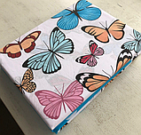 Сімейний комплект постільної білизни Ранфорс бавовна (12205) Постільна з двома підковдрами, фото 2