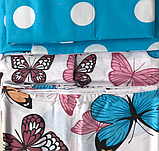 Сімейний комплект постільної білизни Ранфорс бавовна (12205) Постільна з двома підковдрами, фото 7