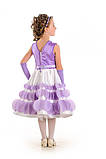 Дитяче карнавальне ошатне плаття для дівчинки «Весняний бузок» 115-125 см, фіолетово-біле, фото 3