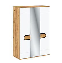 Шафа розпашна трьохдверна в вітальню/спальню з ДСП+МДФ RODAN H Blonski