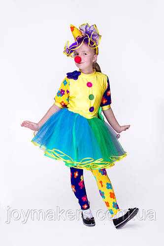 Детский карнавальный костюм для девочки «Клоунесса Инесса» 115-125 см ...