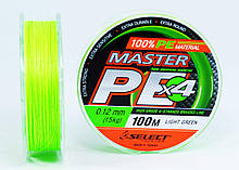 Шнур Select Master PE 100m (салатовий) 0,12 мм 15кг