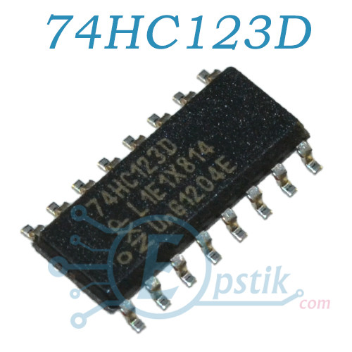74HC123D, подвійний мультивібратор із скиданням, SOP16