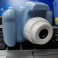 Цифровой детский фотоаппарат для мальчика с функцией видео камера голубой