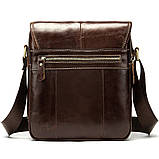 Сумка шкіряна чоловіча. Барсетка з натуральної шкіри МVА (коричнева), фото 4