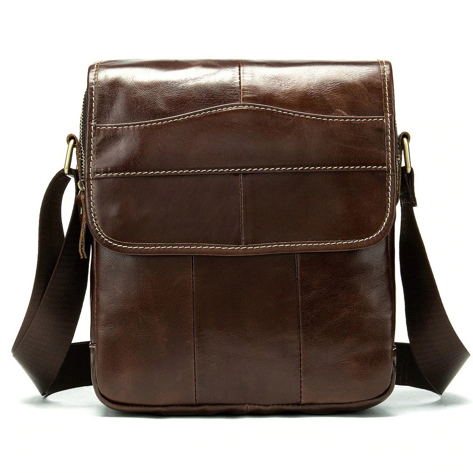Сумка шкіряна чоловіча. Барсетка з натуральної шкіри МVА (коричнева), фото 1