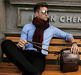 Сумка шкіряна чоловіча. Барсетка з натуральної шкіри МVА (коричнева), фото 3