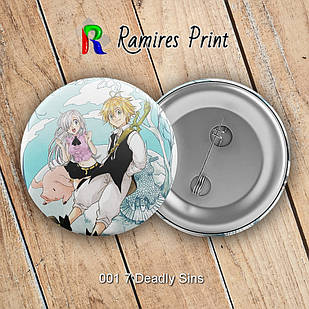 Значок 56 мм Аніме 7 deadly sins