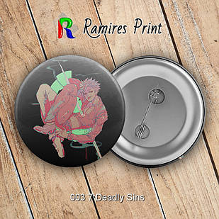 Значок 44 мм Аніме 7 deadly sins 03
