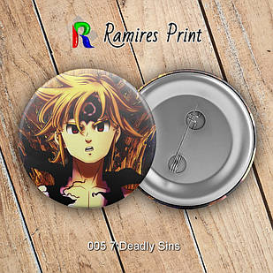 Значок 32 мм Аніме 7 deadly sins 05