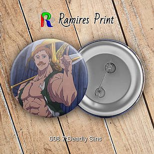 Значок 56 мм Аніме 7 deadly sins 08