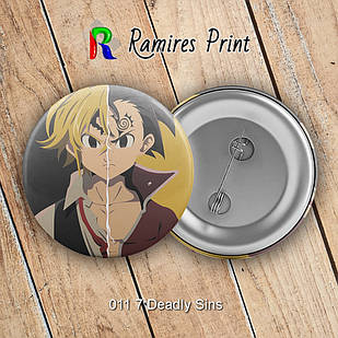 Значок 56 мм Аніме 7 deadly sins 11