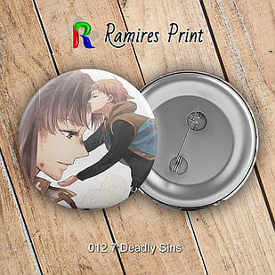 Значок 56 мм Аніме 7 deadly sins 12