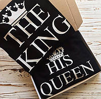 Парные свитшоты для парня и девушки - THE KING \ HIS QUEEN . парные кофты. регланы