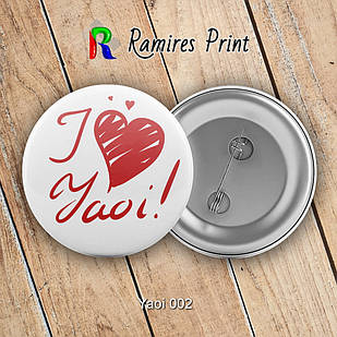 Значок 56 мм Аніме Art Yaoi 002