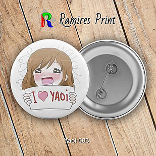 Значок 56 мм Аніме Art Yaoi 003