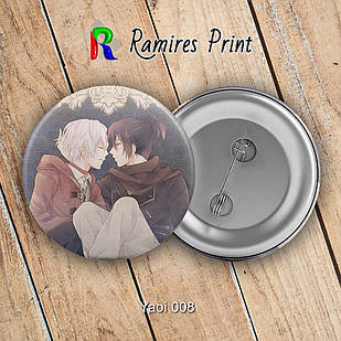 Значок 56 мм Аніме Art Yaoi 008