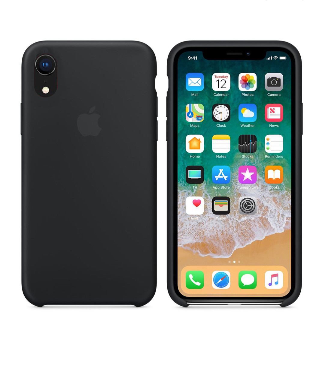 Силиконовый чехол для iPhone XR Черный / Silicon case iphone xr - фото 2 - id-p1084485967