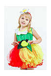 Дитячий карнавальний костюм для дівчинки Яблуко «Рум'яне» 115-125 см, червоний, фото 2