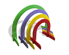 Дуги для підлізання - кольорові 4 шт (зелений, бузок, жовтий, червоний)