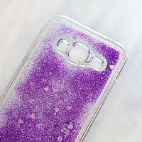 Чохол акваріум з блискітками для Samsung Galaxy J3 2016 (j320) (фіолетові блискітки)