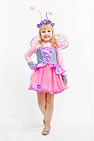 Детский карнавальный костюм для девочки Бабочка «Розовая» 115-125 см, розовый