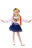 Дитячий карнавальний національний костюм для дівчинки Українка «Слобожаночка» 120-130 см, різні кольори