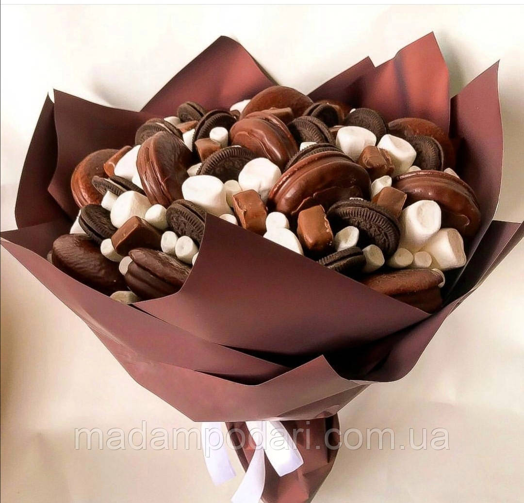 Букет із шоколаду/Солодкий букет на день закоханих/Букет із цукерок для коханої