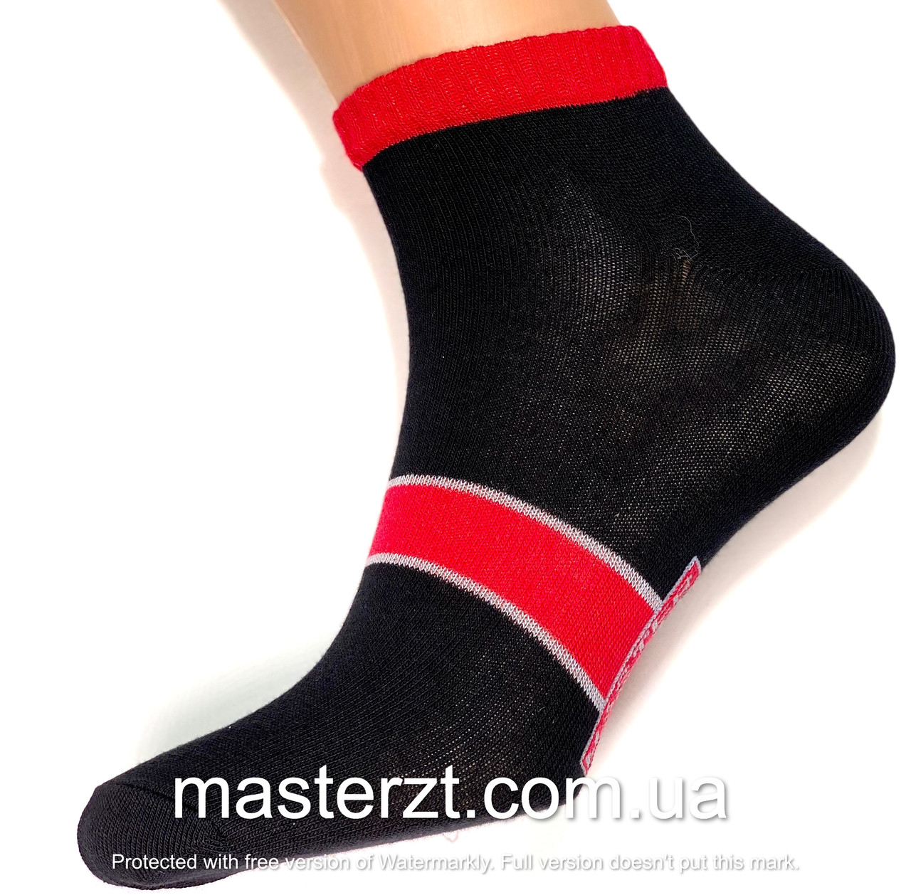 Шкарпетки чоловічі Мастер 25-27р короткі чорні з написом MASTER¶ - фото 4 - id-p901689547