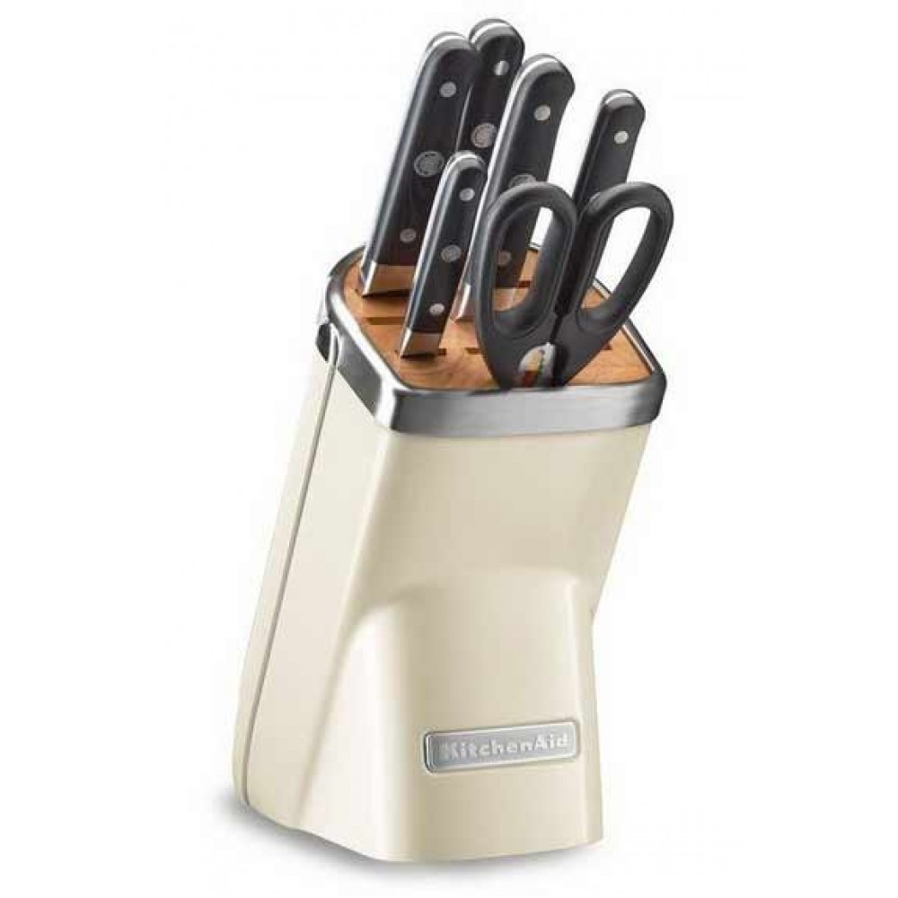 Набір ножів KitchenAid KKFMA07AC, 7 предметів, бежевий, фото 1