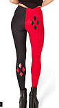 Легінси Harley Quinn (чорний і червоний) XL, фото 2