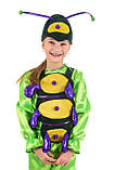 Дитячий карнавальний костюм Гусениця «Шкодниця» 115-125 см, зелений, фото 3