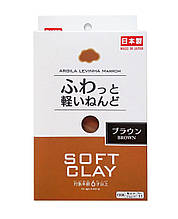 Японська глина для баттер слайма Daiso Soft Clay Коричневий