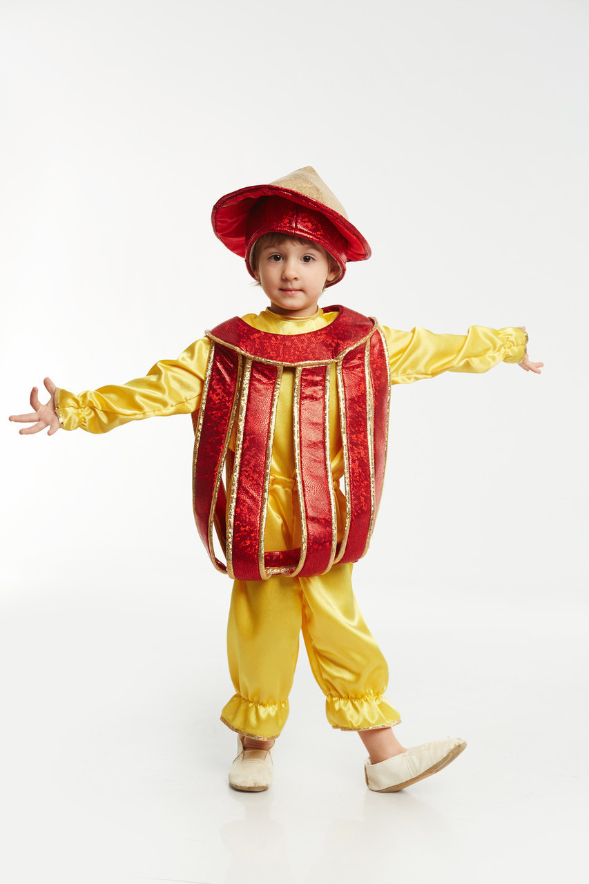 Дитячий карнавальний костюм для хлопчика «Ліхтарик» 110-120 см, червоний
