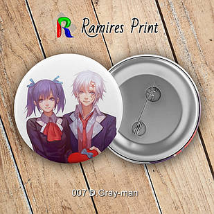 Значок 56 мм Аніме D. Gray-man 007