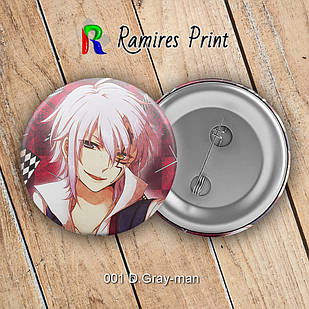 Значок 56 мм Аніме D. Gray-man