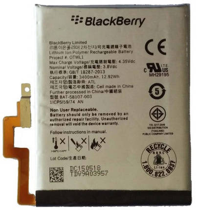 Акумулятор BAT-58107-003 BlackBerry Q30 Passport, фото 1