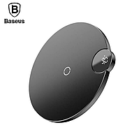 Бездротовий зарядний пристрій Baseus Digital LED Qi Quick Charge 10W для телефону Чорний